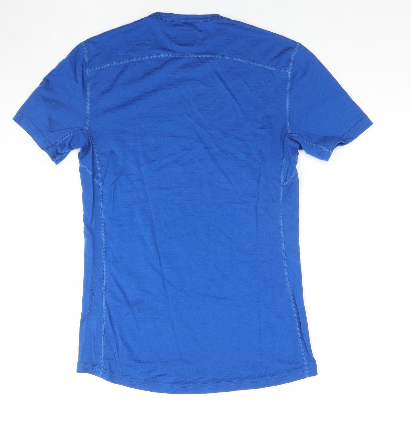 Icebreaker Mens Blue Wool T-Shirt Size S Crew Neck