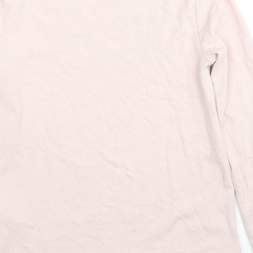 H&M Girls Beige Cotton Basic T-Shirt Size 10-11 Years Round Neck Pullover - Age 10-12 Years