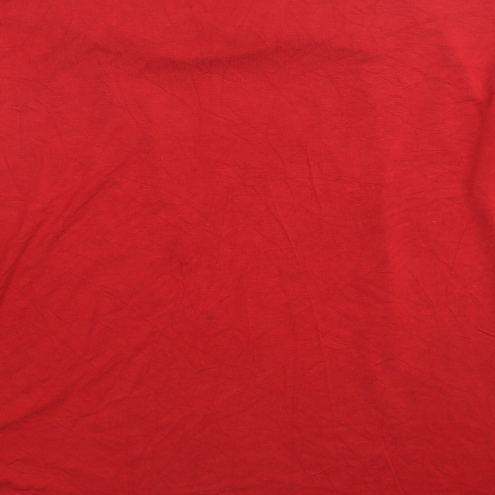 Inwear Womens Red Viscose Basic Blouse Size XL Cowl Neck