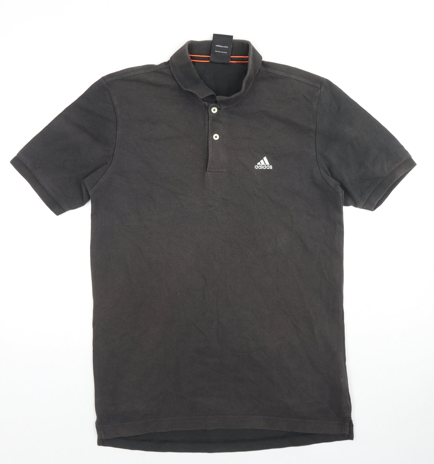 adidas Mens Grey Camel Polo Size M Collared Pullover - Logo