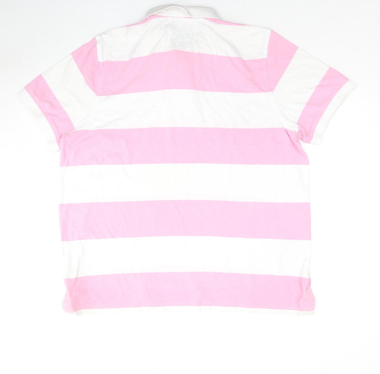 Wolsey Mens Multicoloured Striped Cotton Polo Size XL Collared Pullover