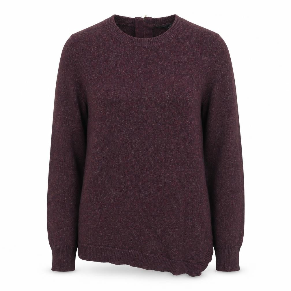 Dorothy Perkins Womens Purple Round Neck Viscose Pullover Jumper Size 12 - Asymmetric Hem