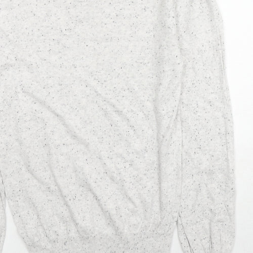 NEXT Womens Grey Mock Neck Cotton Pullover Jumper Size 8