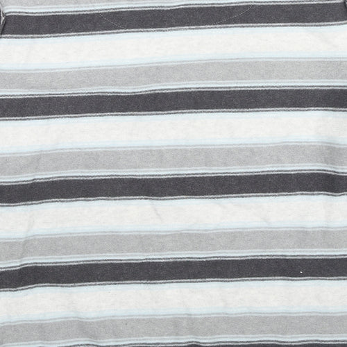 NEXT Mens Multicoloured Round Neck Striped Cotton Pullover Jumper Size S Long Sleeve