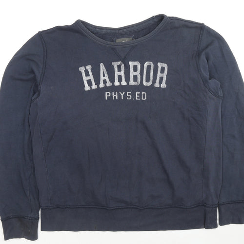 H&M Mens Blue Cotton Pullover Sweatshirt Size XL - Harbor