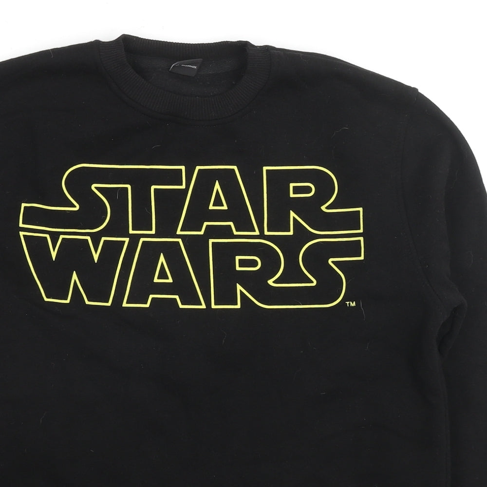 Star Wars Mens Black Cotton Pullover Sweatshirt Size S - Star Wars