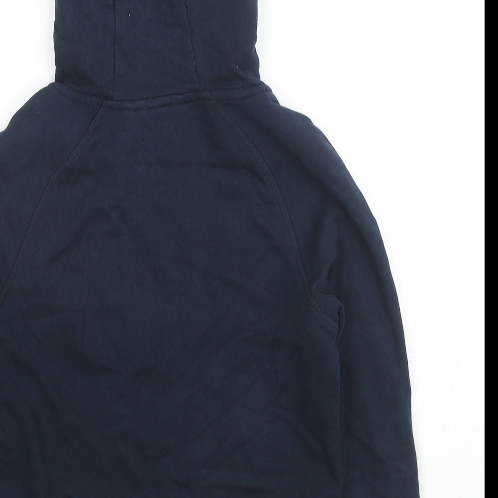 NEXT Boys Blue Cotton Full Zip Hoodie Size 7 Years Pullover - Pockets