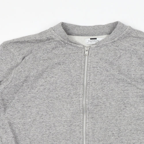 Topman Mens Grey Jacket Size S Zip