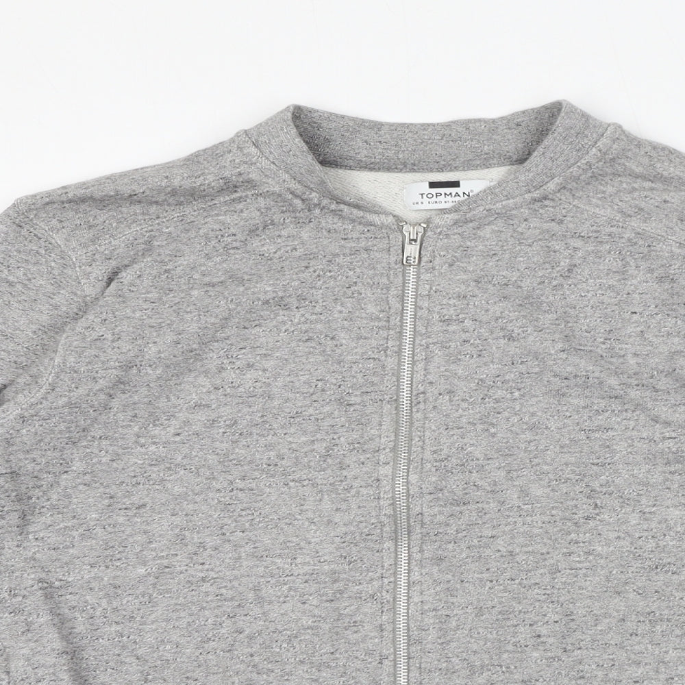 Topman Mens Grey Jacket Size S Zip