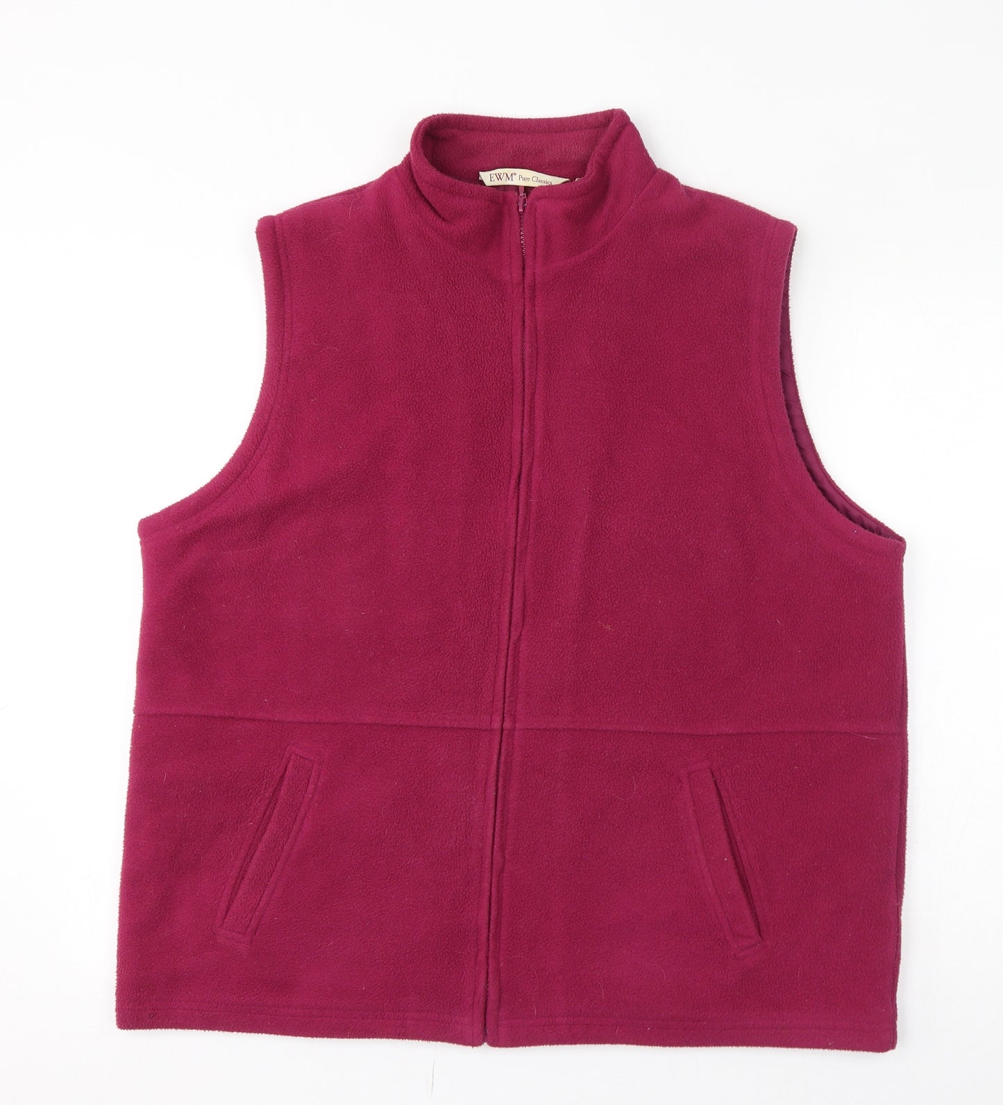 EWM Womens Pink Gilet Jacket Size 22 Zip - Size 22-24