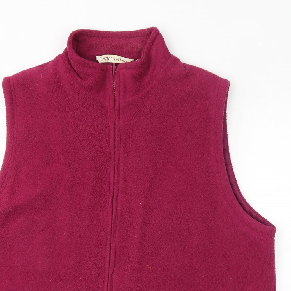EWM Womens Pink Gilet Jacket Size 22 Zip - Size 22-24