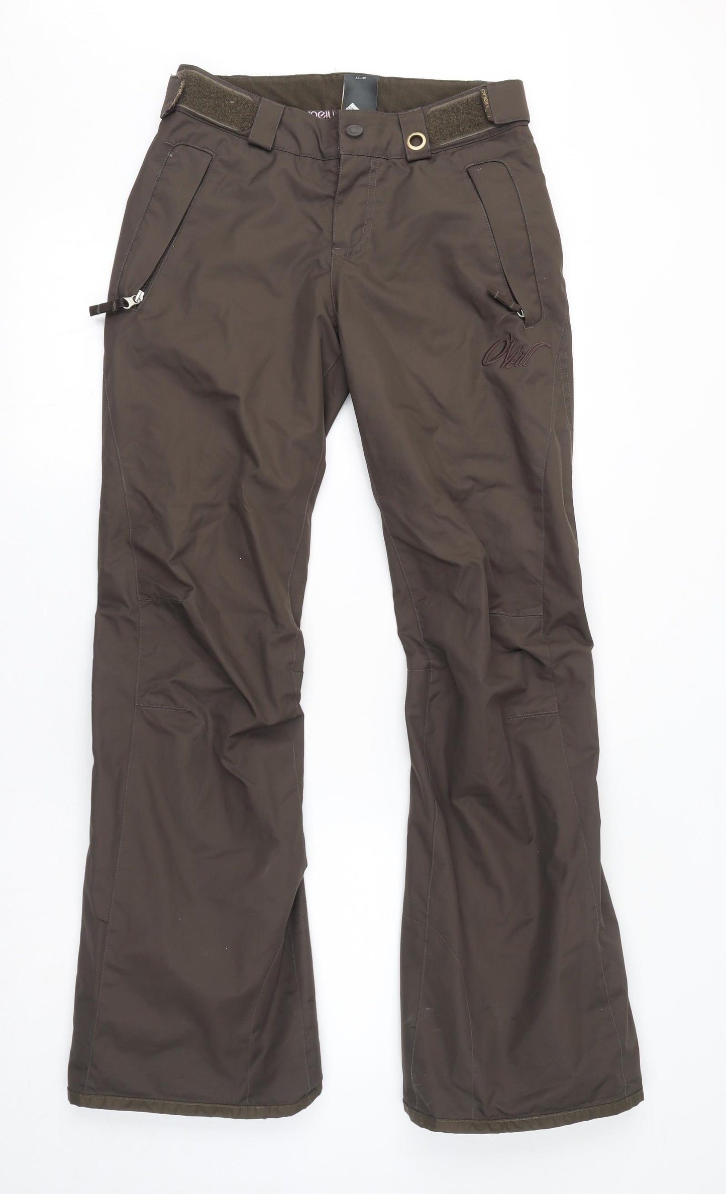 Oneill Womens Brown Polyester Snow Pants Trousers Size 34 in L32 in Regular Zip