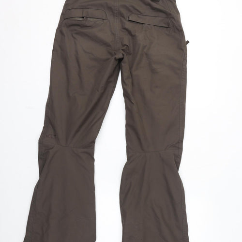 Oneill Womens Brown Polyester Snow Pants Trousers Size 34 in L32 in Regular Zip