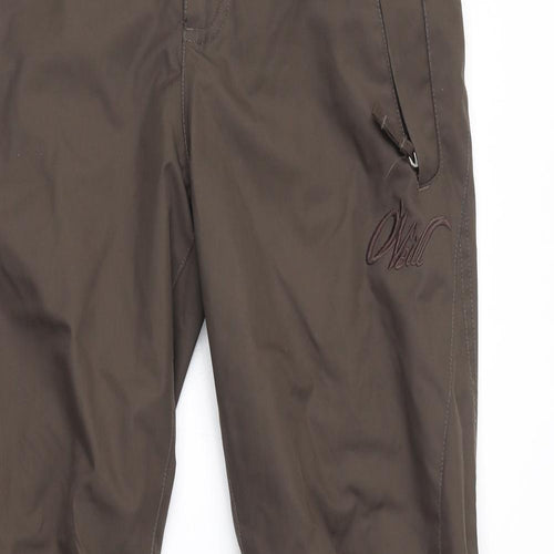 Oneill Womens Brown Polyester Snow Pants Trousers Size 34 in L32 in Regular Zip
