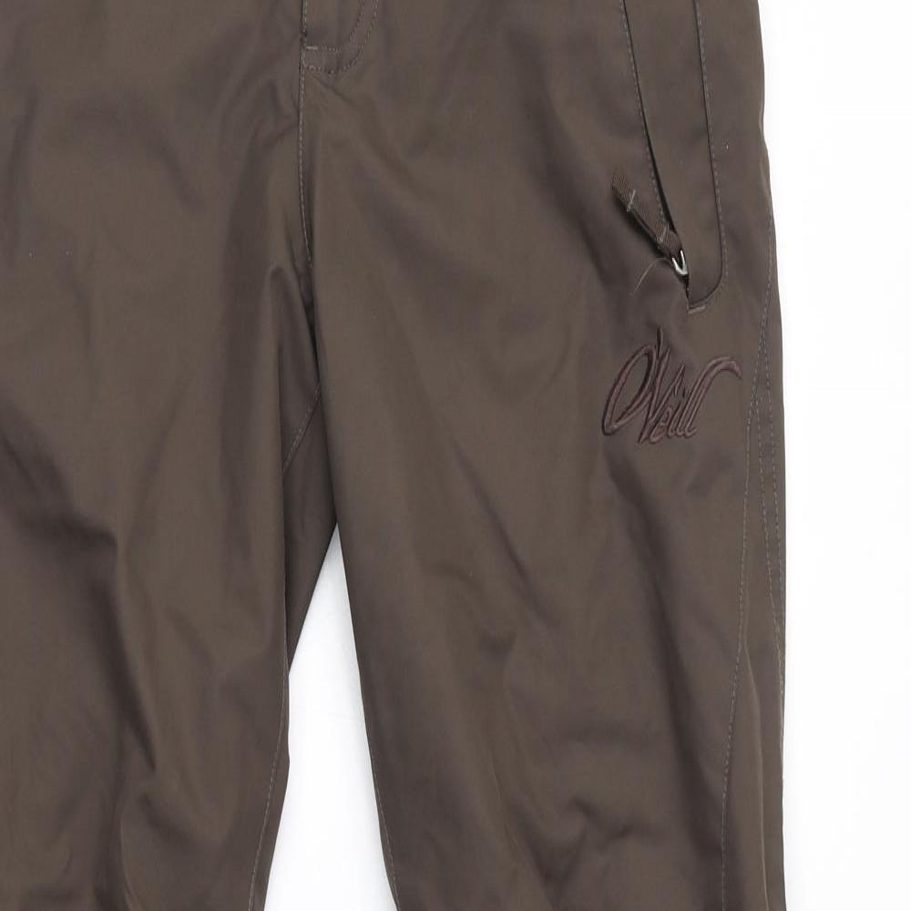 Oneill Womens Brown Polyester Snow Pants Trousers Size 34 in L32 in Regular Zip