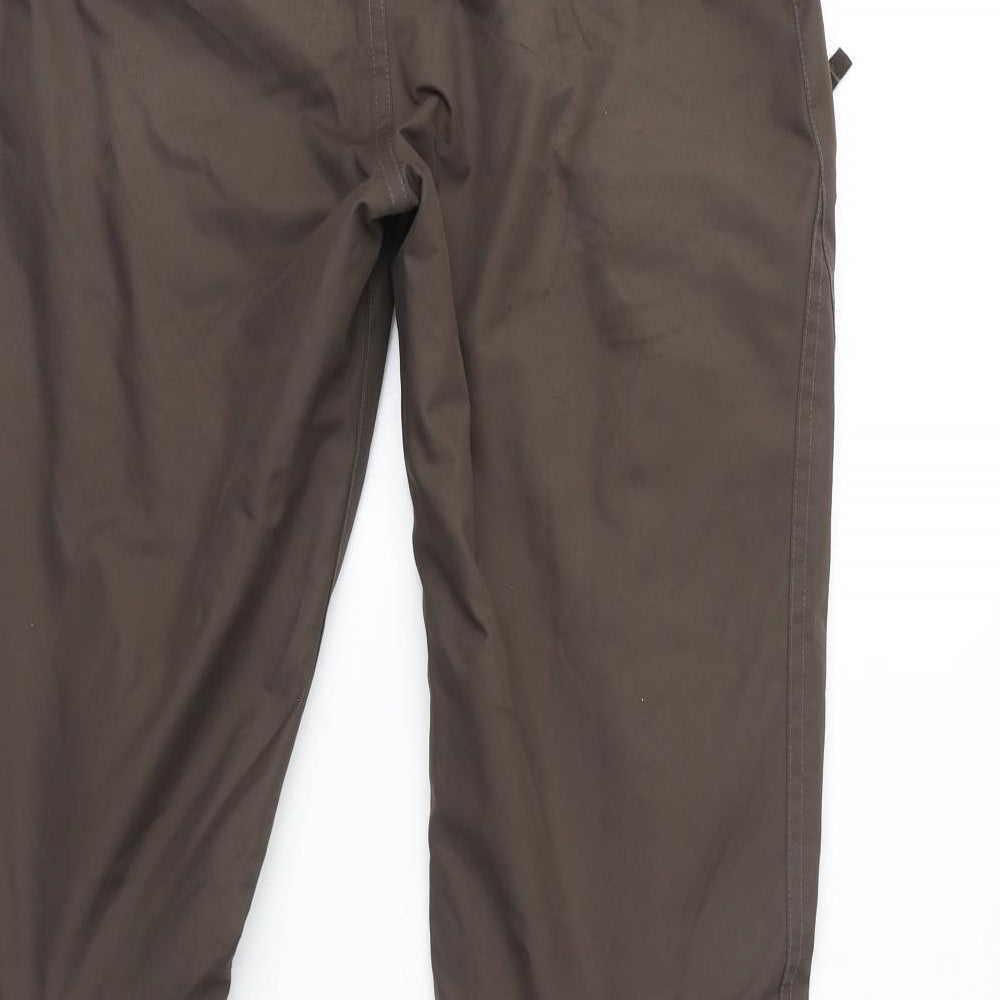Oneill Womens Brown Polyester Snow Pants Trousers Size 34 in L32 in Regular Zip