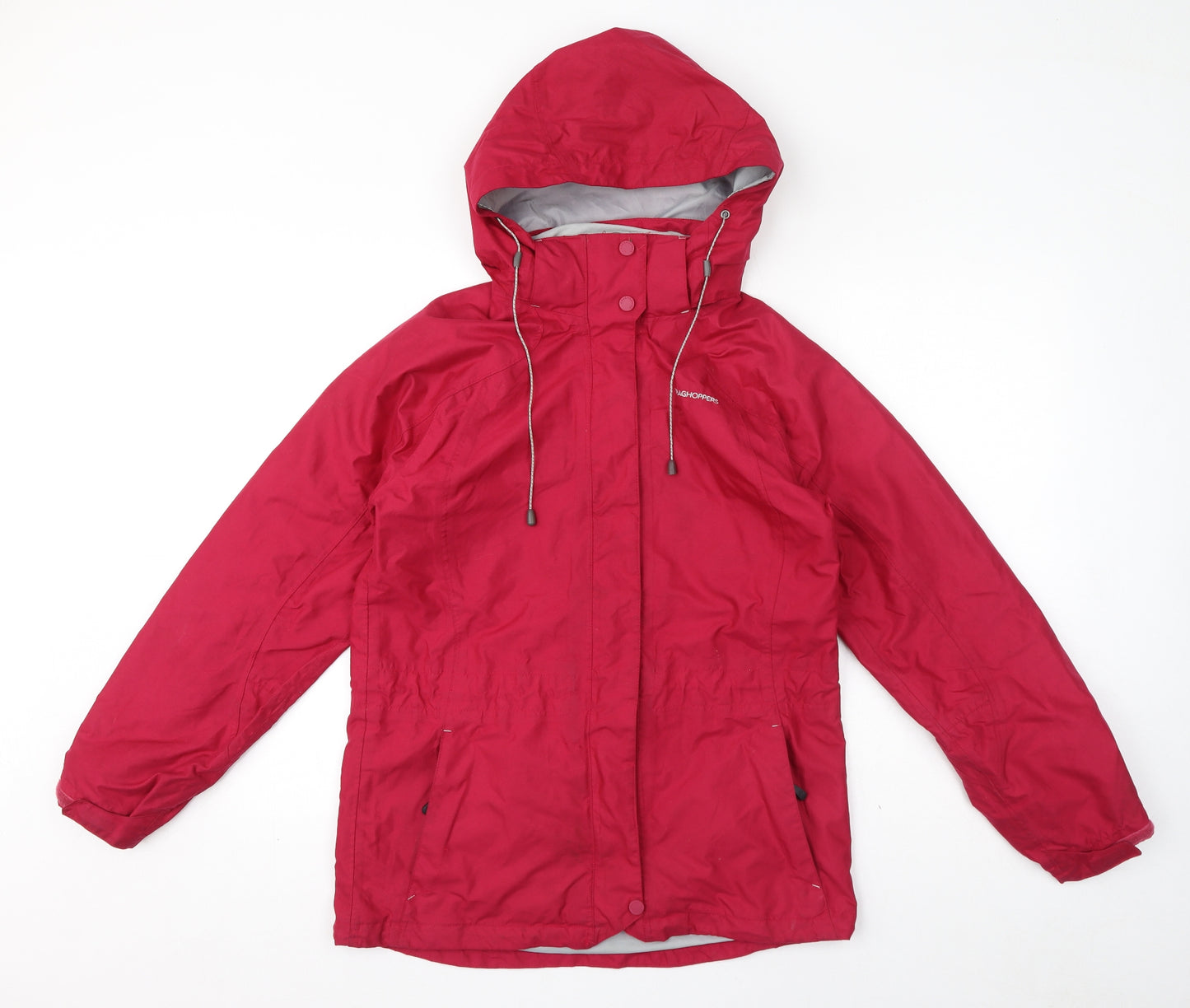 Craghoppers Womens Pink Rain Coat Coat Size 10 Zip - Hood