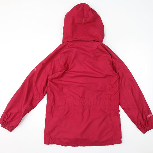 Craghoppers Womens Pink Rain Coat Coat Size 10 Zip - Hood