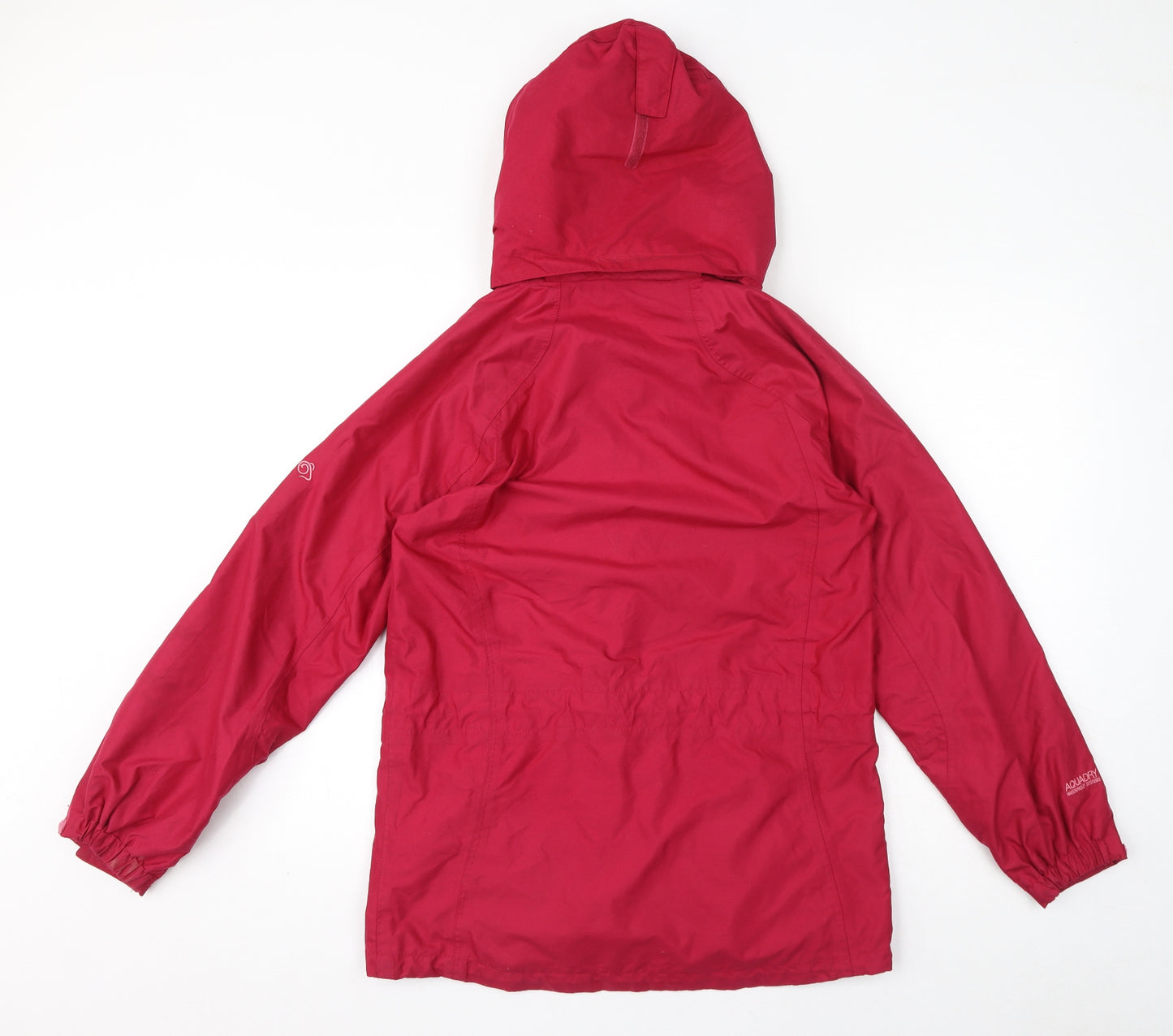 Craghoppers Womens Pink Rain Coat Coat Size 10 Zip - Hood