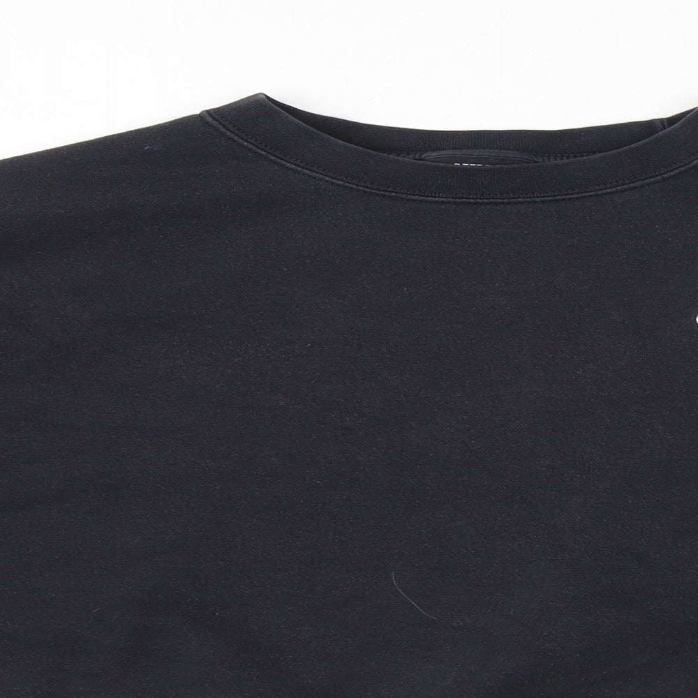 Nike Womens Black Cotton Pullover Sweatshirt Size M Pullover - Cropped