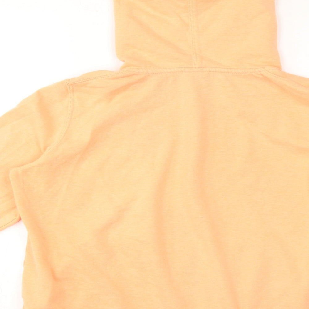 Nike Womens Orange Polyester Full Zip Hoodie Size M Zip