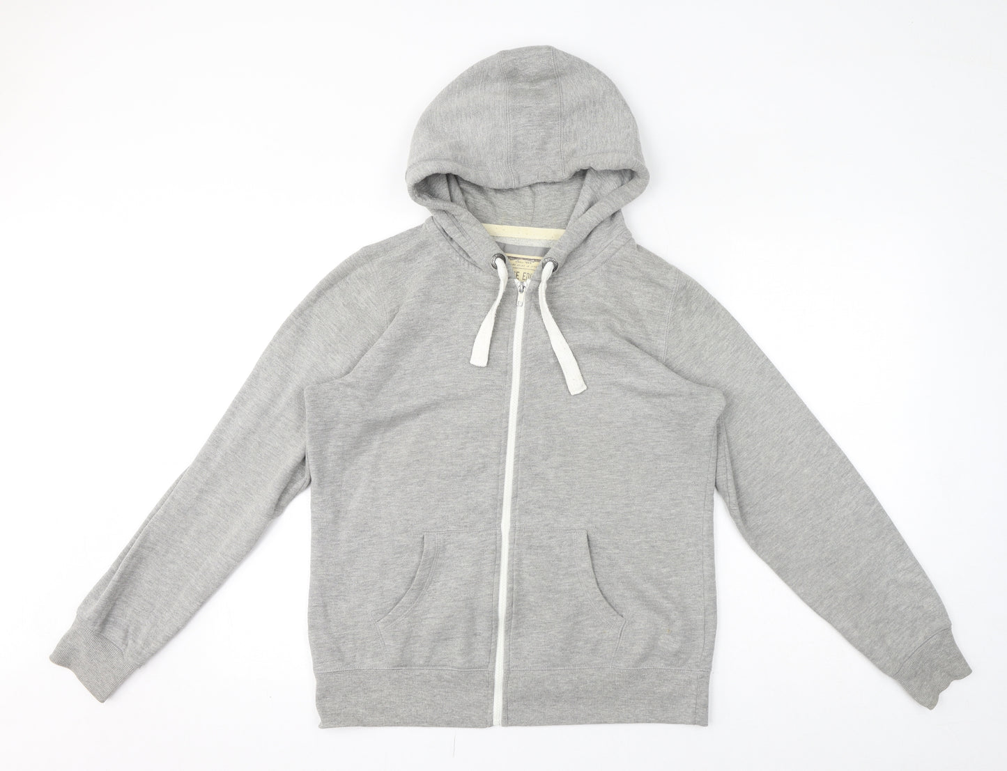 New Look Womens Grey Polyester Full Zip Hoodie Size 12 Zip