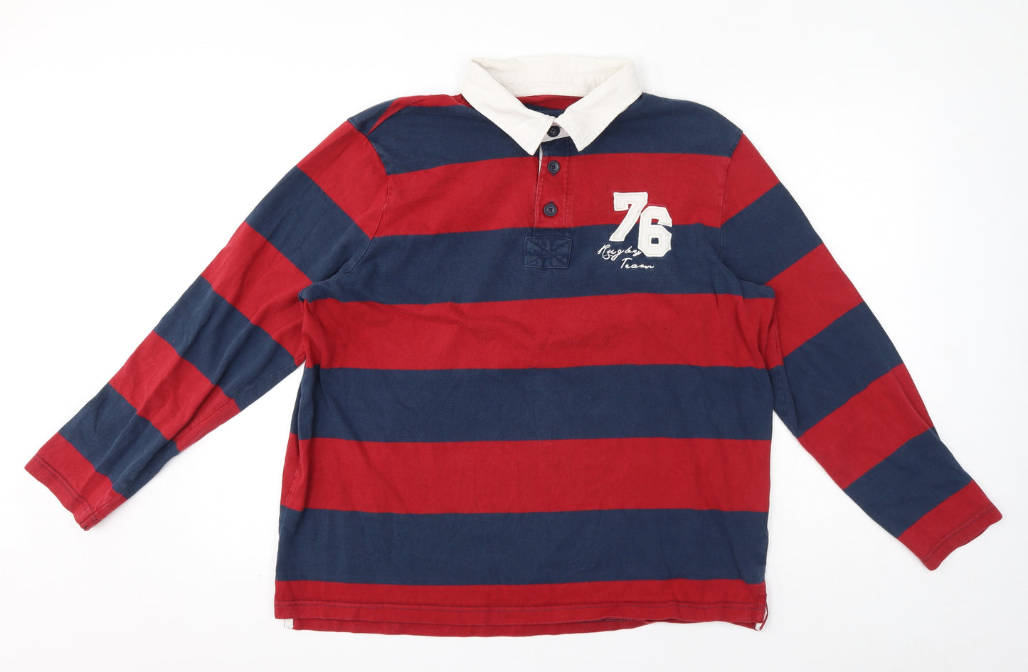 Avenue Collection Mens Red Striped 100% Cashmere Polo Size XL Collared Pullover - 76