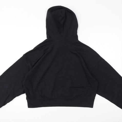 adidas Womens Black Cotton Pullover Hoodie Size 10 Pullover - Cropped