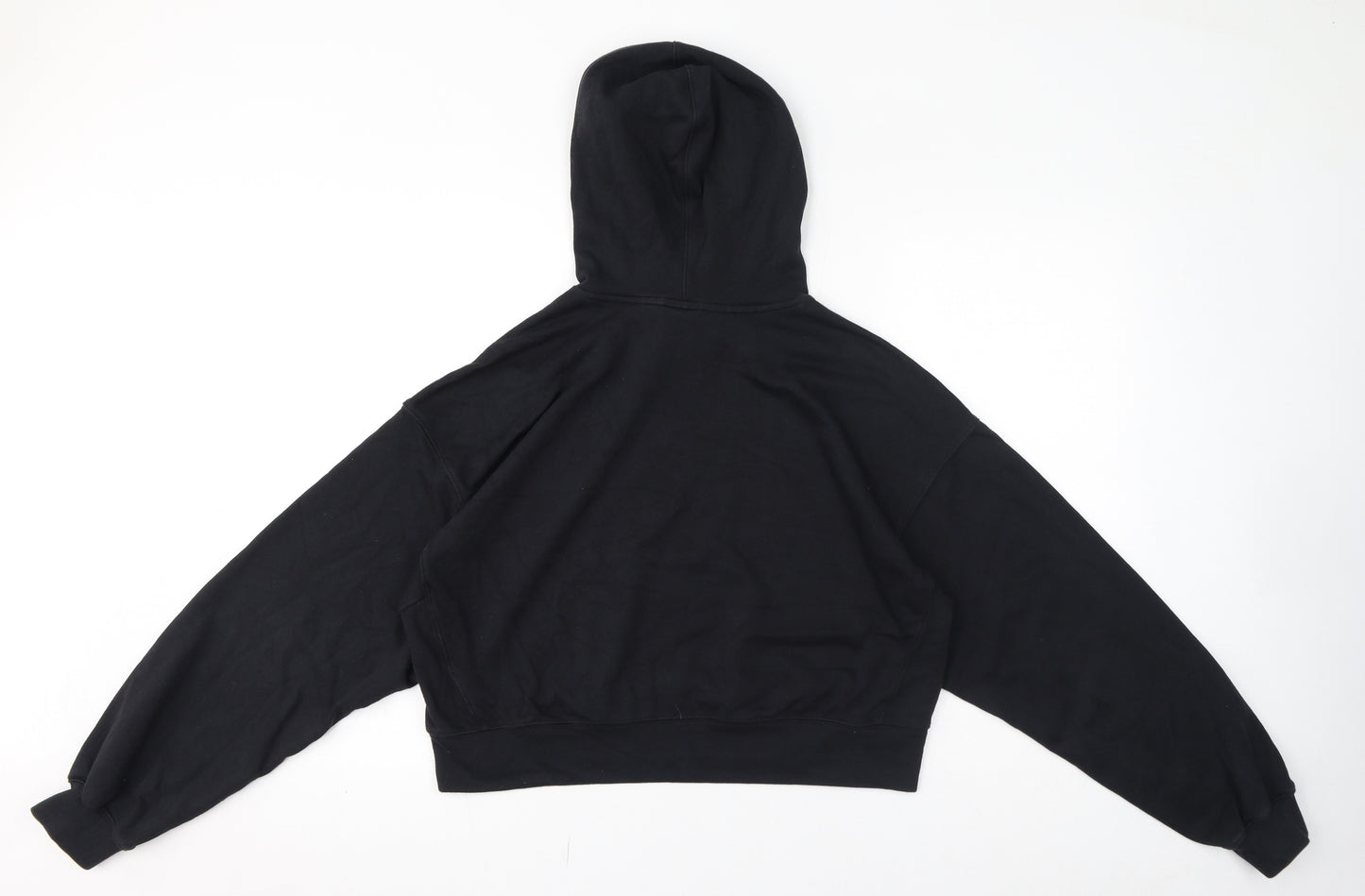 adidas Womens Black Cotton Pullover Hoodie Size 10 Pullover - Cropped