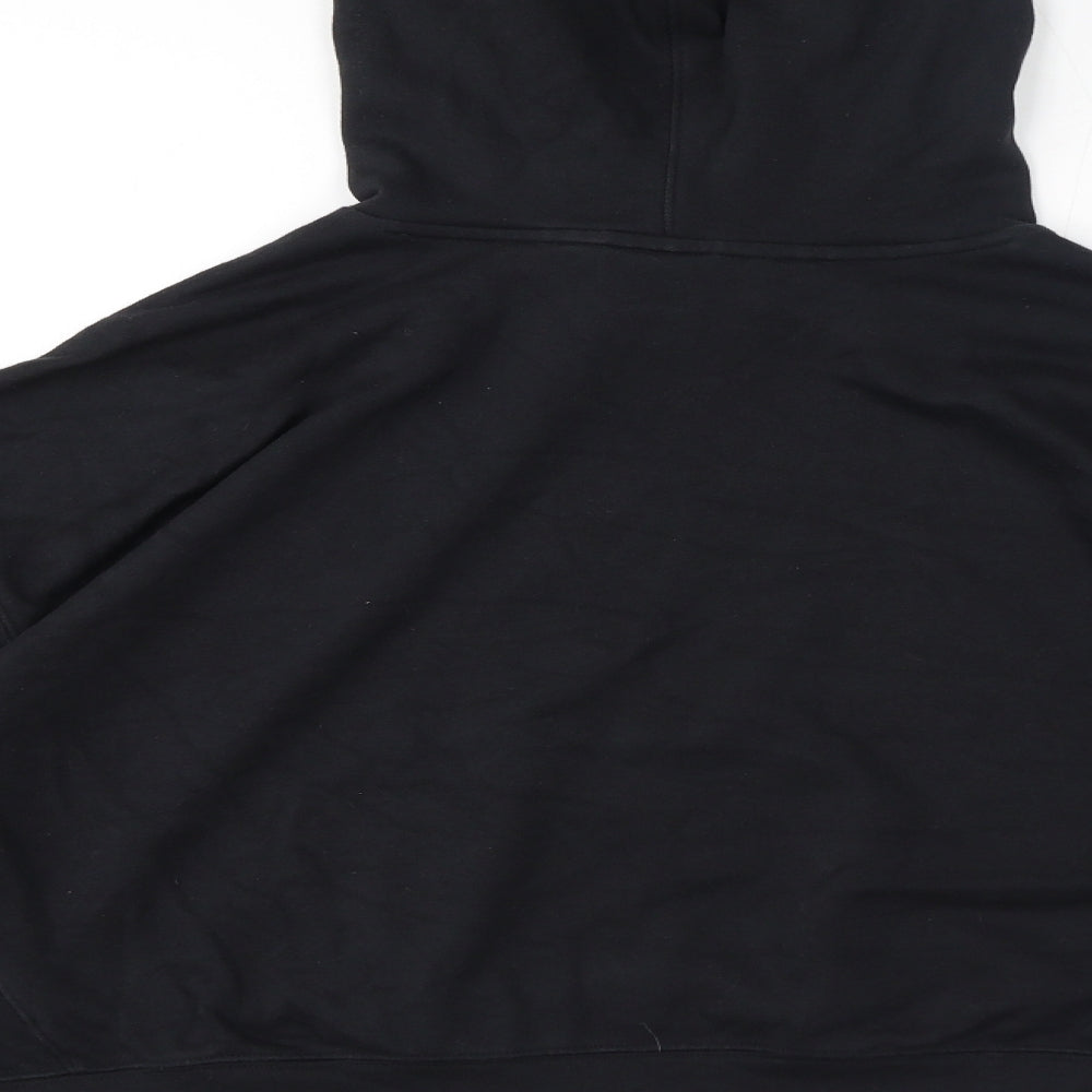 adidas Womens Black Cotton Pullover Hoodie Size 10 Pullover - Cropped