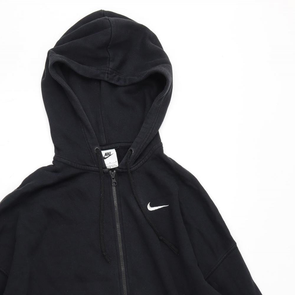Nike Mens Black Cotton Full Zip Hoodie Size M