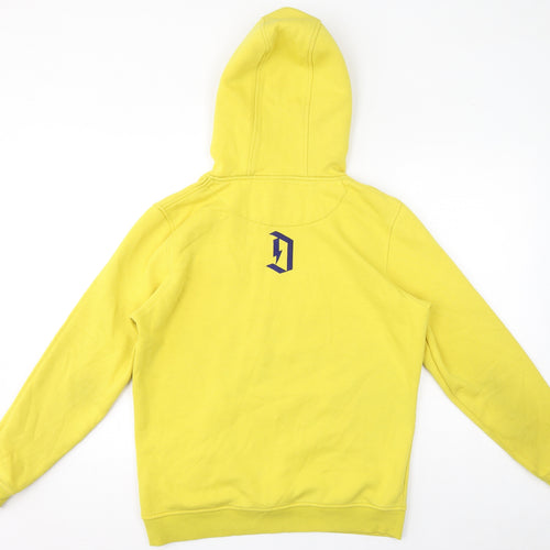 Duel Mens Yellow Cotton Pullover Hoodie Size L