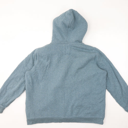 Fat Face Mens Blue Jacket Size L Zip - Hood, Fleece lined