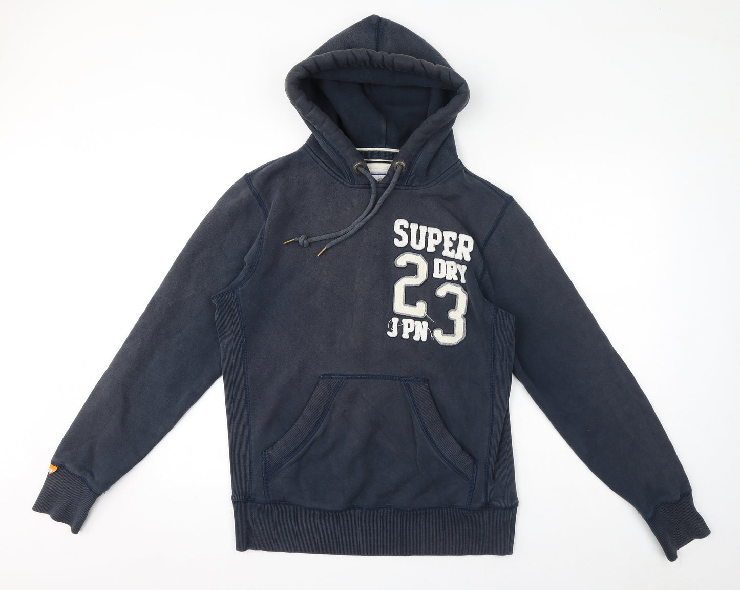 Superdry Mens Blue Cotton Pullover Hoodie Size M