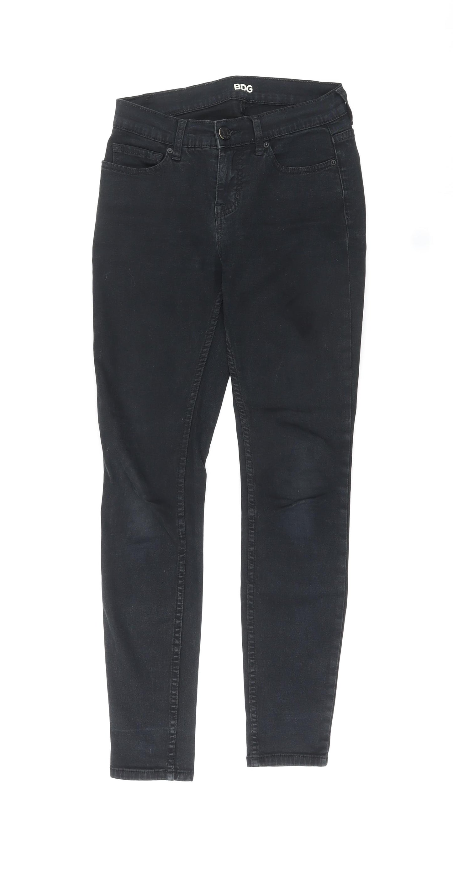 BDG Womens Black Cotton Skinny Jeans Size 26 in L29 in Regular Zip