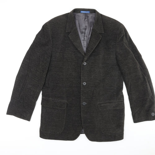 Franco Folzano Mens Green Cotton Jacket Suit Jacket Size 50 Regular