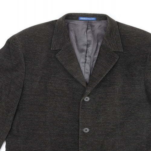 Franco Folzano Mens Green Cotton Jacket Suit Jacket Size 50 Regular