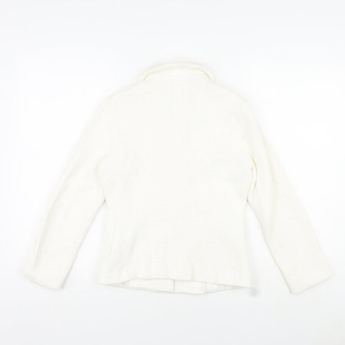 Zara Womens White Jacket Blazer Size XS Button