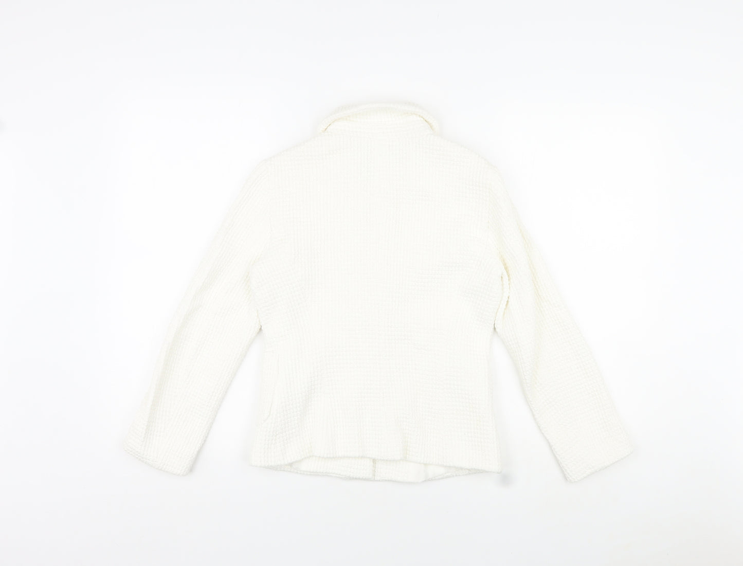 Zara Womens White Jacket Blazer Size XS Button