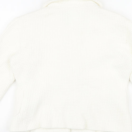 Zara Womens White Jacket Blazer Size XS Button