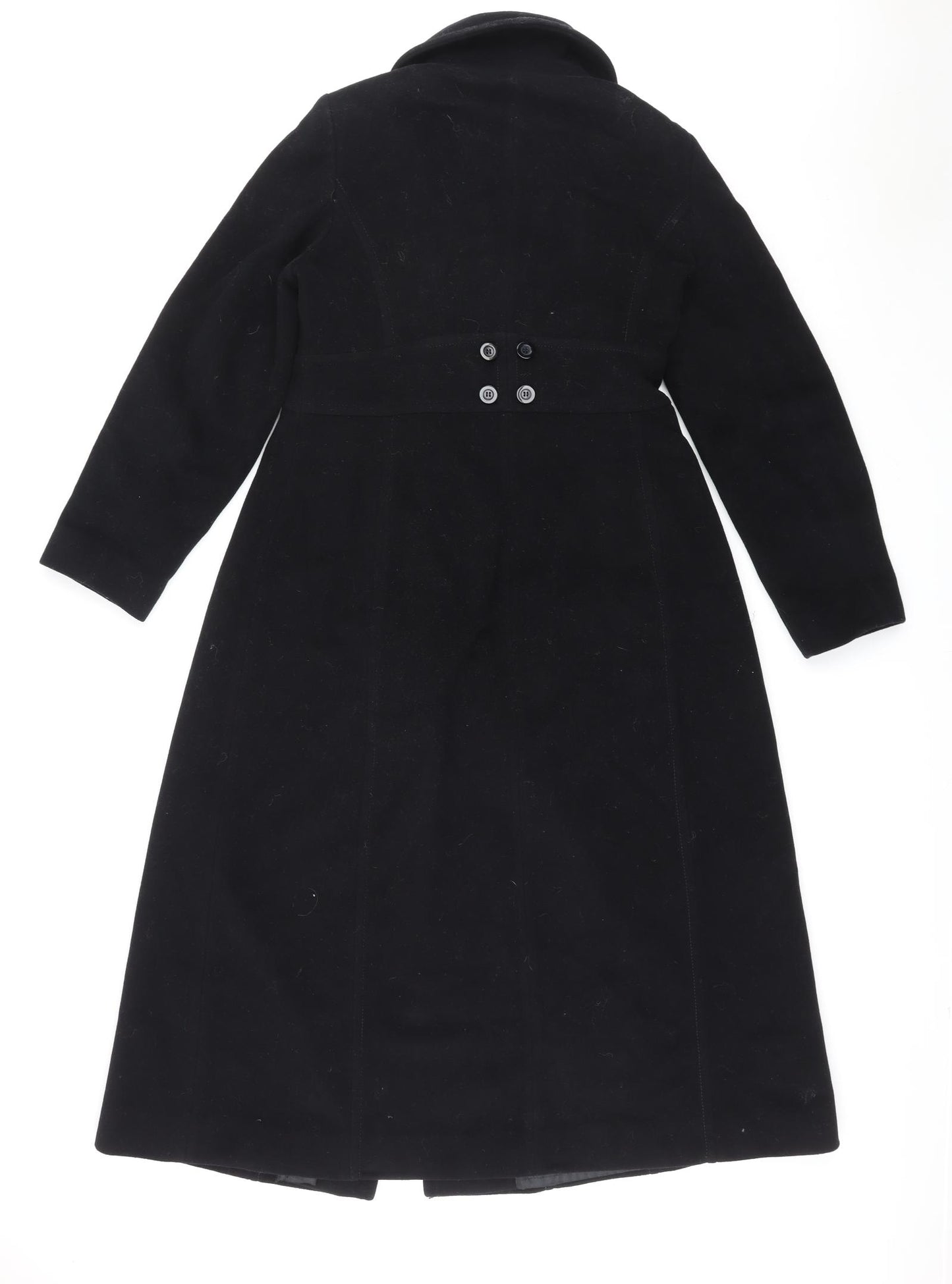 Precis Womens Black Overcoat Coat Size 10 Button
