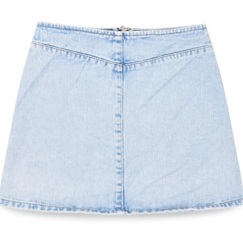 ASOS Womens Blue Cotton A-Line Skirt Size 8 Zip
