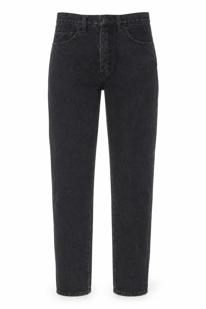 Questors Womens Black Cotton Straight Jeans Size 28 in L31 in Regular Zip - Pockets, Belt Loops