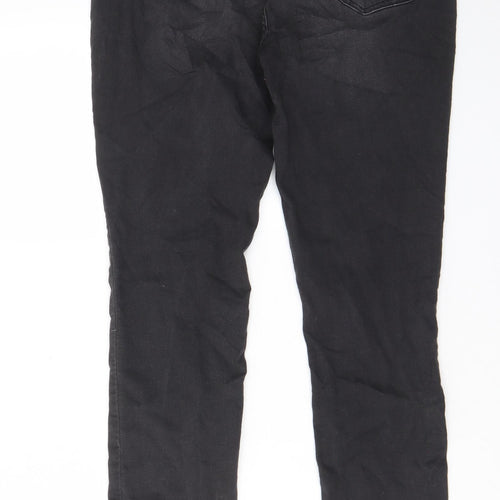 White Stuff Womens Grey Cotton Straight Jeans Size 18 L32 in Regular - Elastic waist