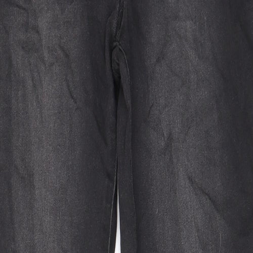 White Stuff Womens Grey Cotton Straight Jeans Size 18 L32 in Regular - Elastic waist