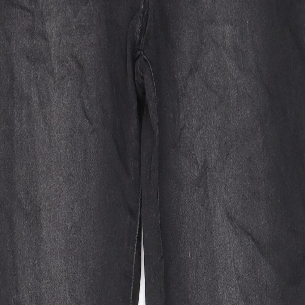 White Stuff Womens Grey Cotton Straight Jeans Size 18 L32 in Regular - Elastic waist