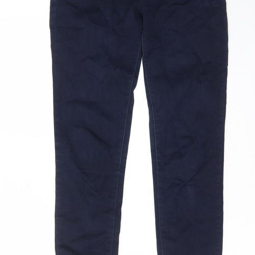New Look Womens Blue Cotton Skinny Jeans Size 10 L29 in Regular Zip - Pockets, Belt Loops