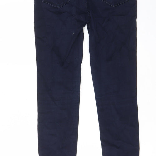New Look Womens Blue Cotton Skinny Jeans Size 10 L29 in Regular Zip - Pockets, Belt Loops