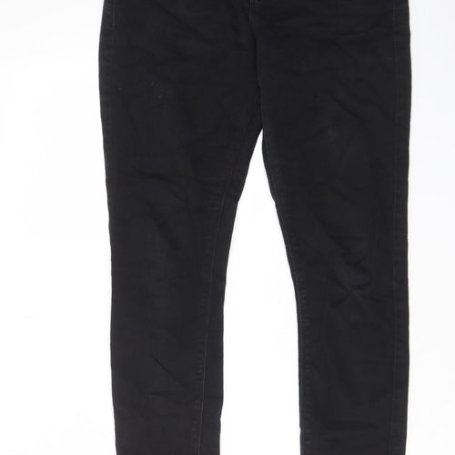 Paper + Stitch Womens Black Cotton Straight Jeans Size 30 in L29 in Regular Zip - Pockets, Belt Loops