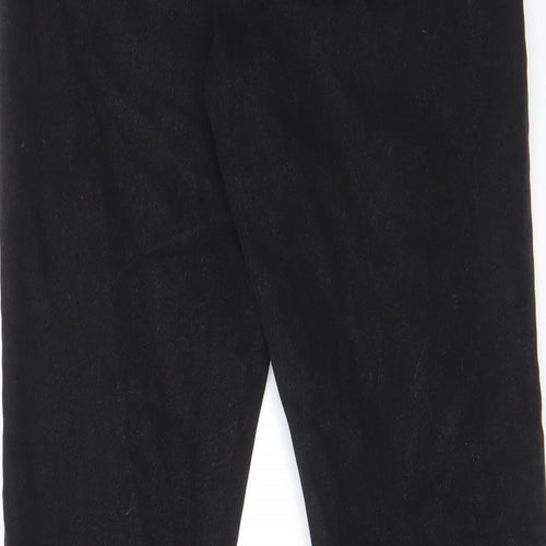 Denim & Co. Womens Black Cotton Skinny Jeans Size 10 L27 in Regular Zip - Pockets, Belt Loops, Ripped Knee